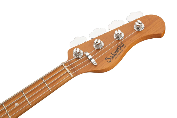 Sadowsky MetroExpress 21-Fret Vintage M Bass, Roasted Maple Fingerboard, 4-String - Solid Olympic White High Polish